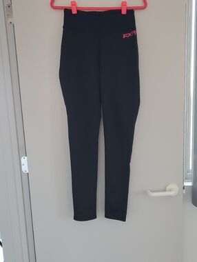 Women's Black Leggings with Pink FXR Logo